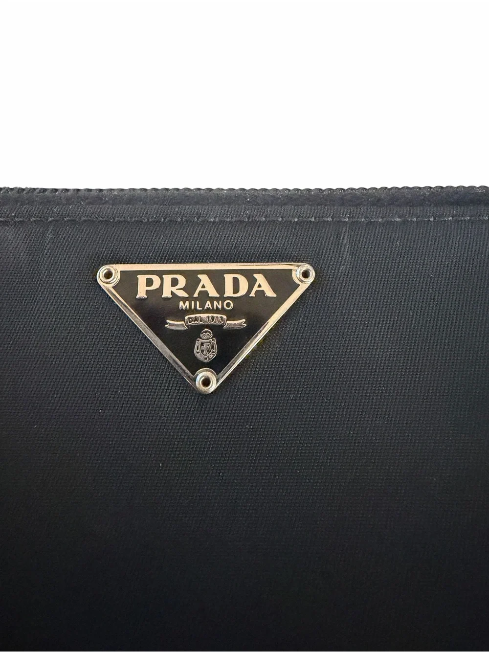 Prada Black Nylon Zip Wallet